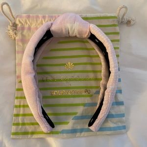 Lele Sadoughi x Solid & Striped Painted Gingham Knotted Headband